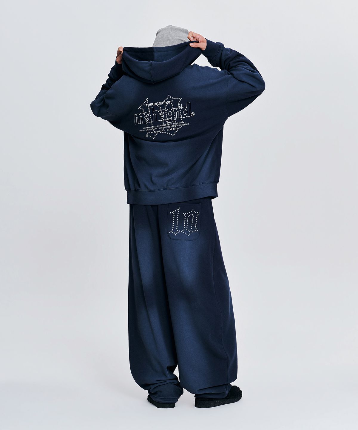 마하그리드(MAHAGRID) [10주년] WASHED 10TH THIRD LOGO ZIP UP HOODIE 2colors