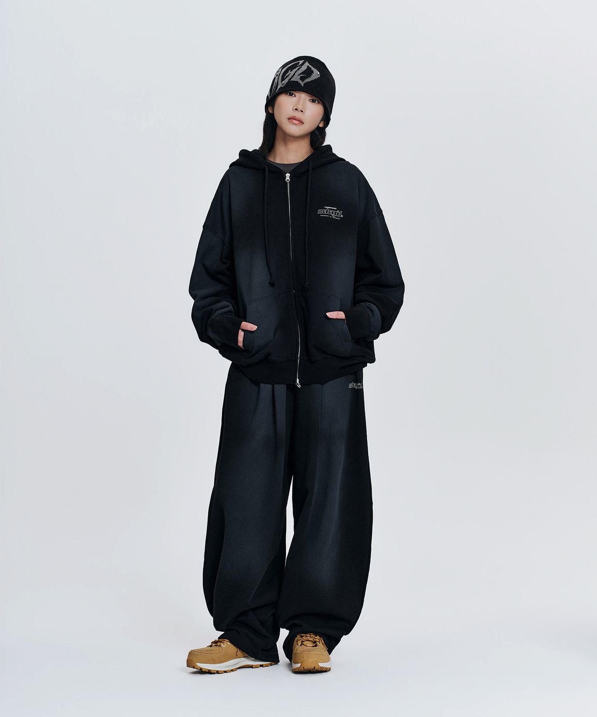 마하그리드(MAHAGRID) [10주년] WASHED 10TH THIRD LOGO ZIP UP HOODIE 2colors