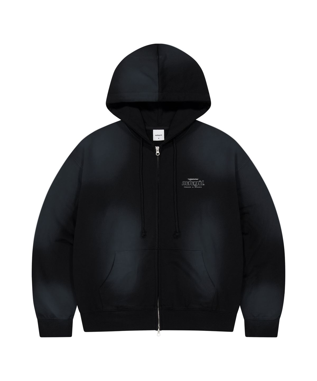 마하그리드(MAHAGRID) [10주년] WASHED 10TH THIRD LOGO ZIP UP HOODIE 2colors