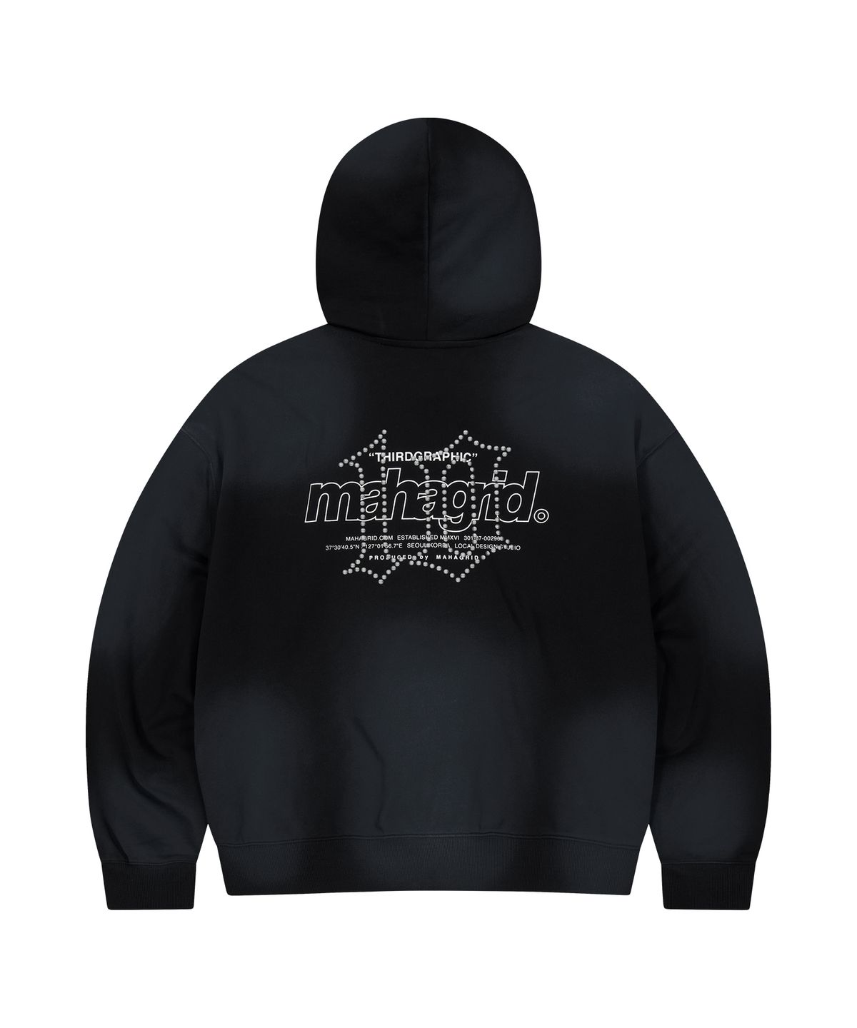 마하그리드(MAHAGRID) [10주년] WASHED 10TH THIRD LOGO ZIP UP HOODIE 2colors