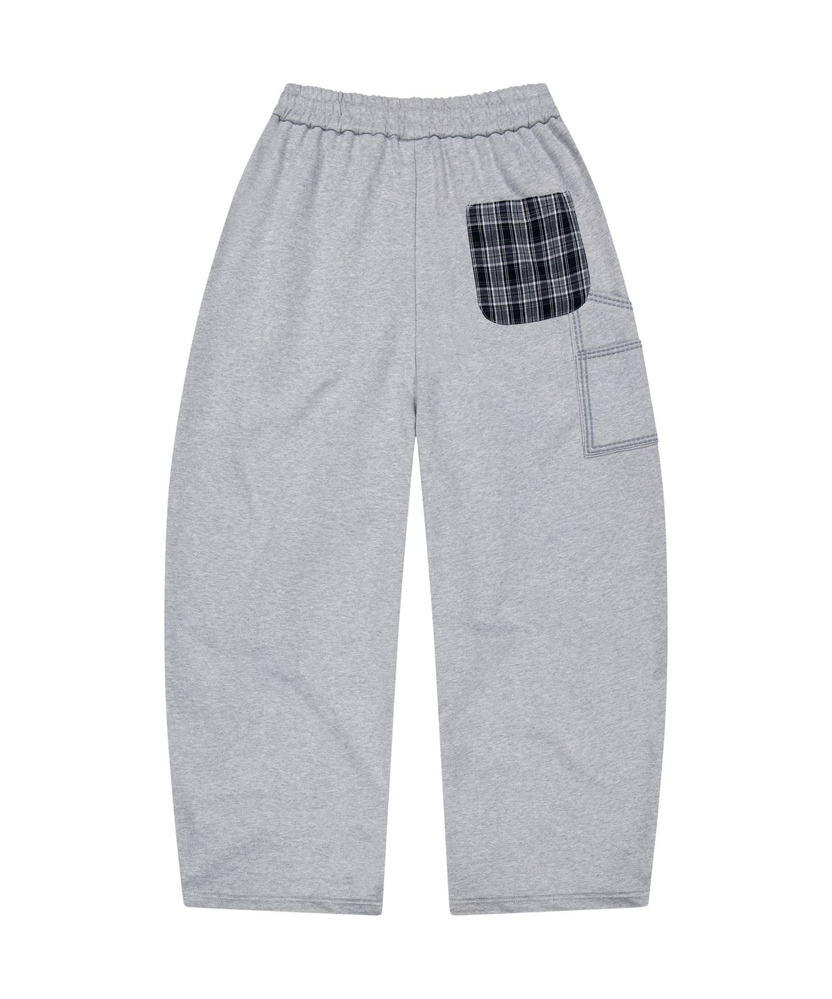 마하그리드(MAHAGRID) [10주년] mah LOGO CHECK SWEAT PANTS[GREY]