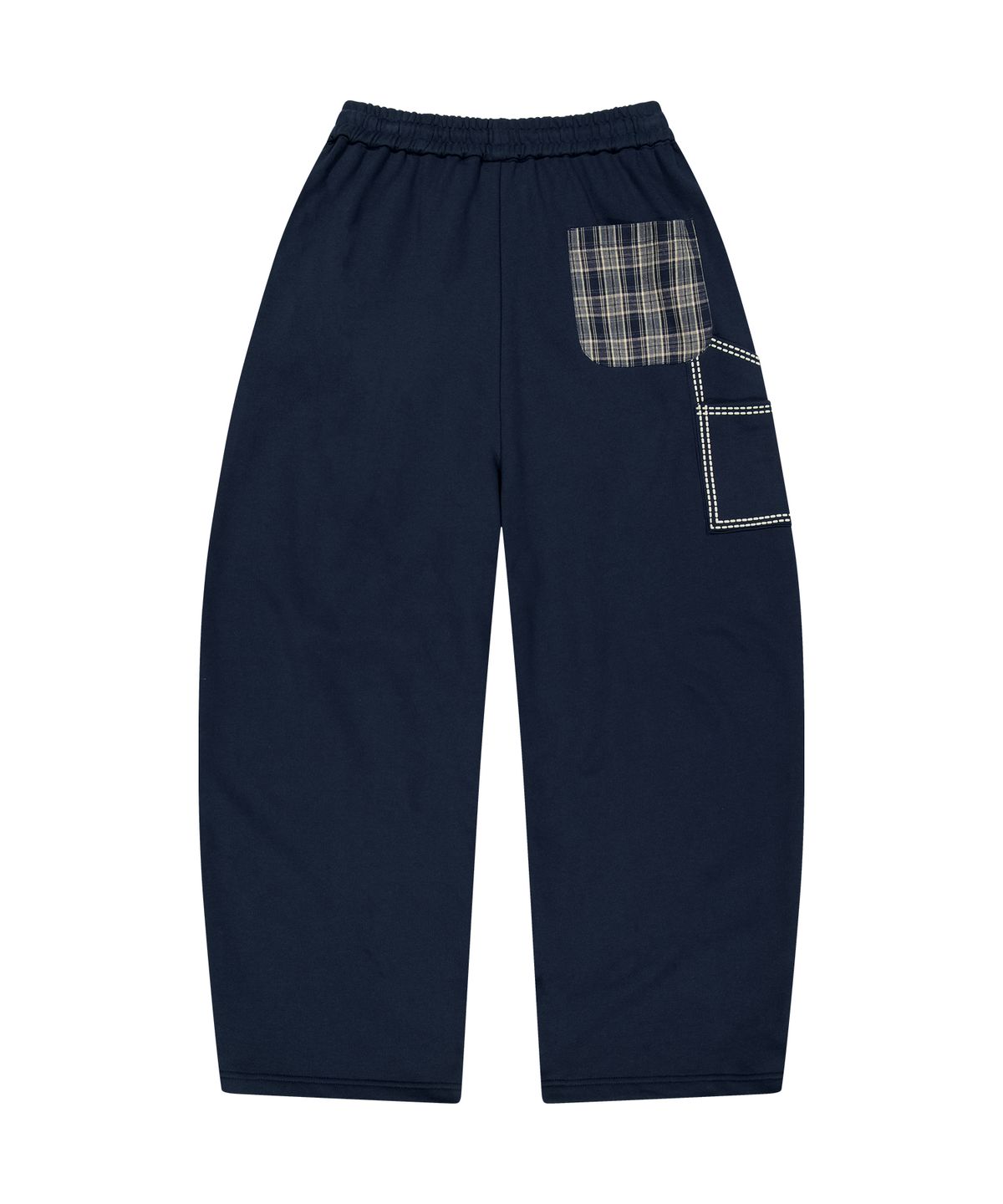 마하그리드(MAHAGRID) [10주년] mah LOGO CHECK SWEAT PANTS[NAVY]