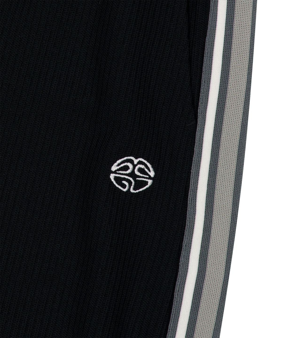 마하그리드(MAHAGRID) CURVED KNIT TRACK PANTS [BLACK]