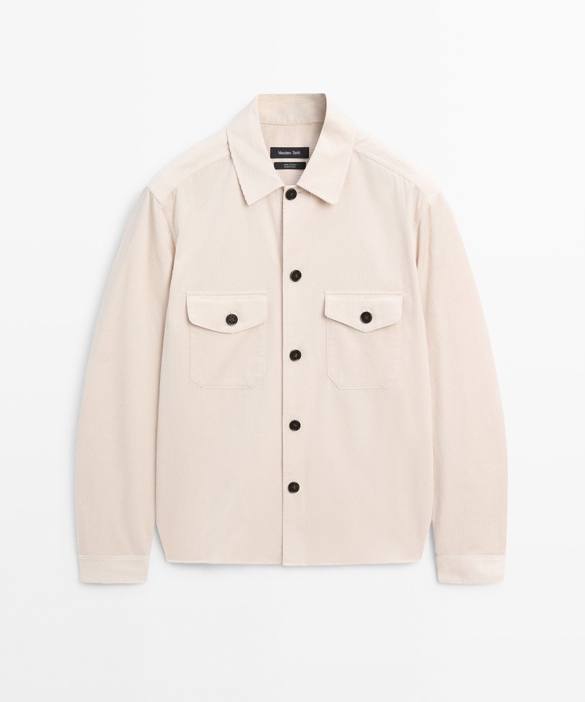 마시모두띠(MASSIMO DUTTI) 스웨이드 포켓 디테일 코듀로이 오버셔츠