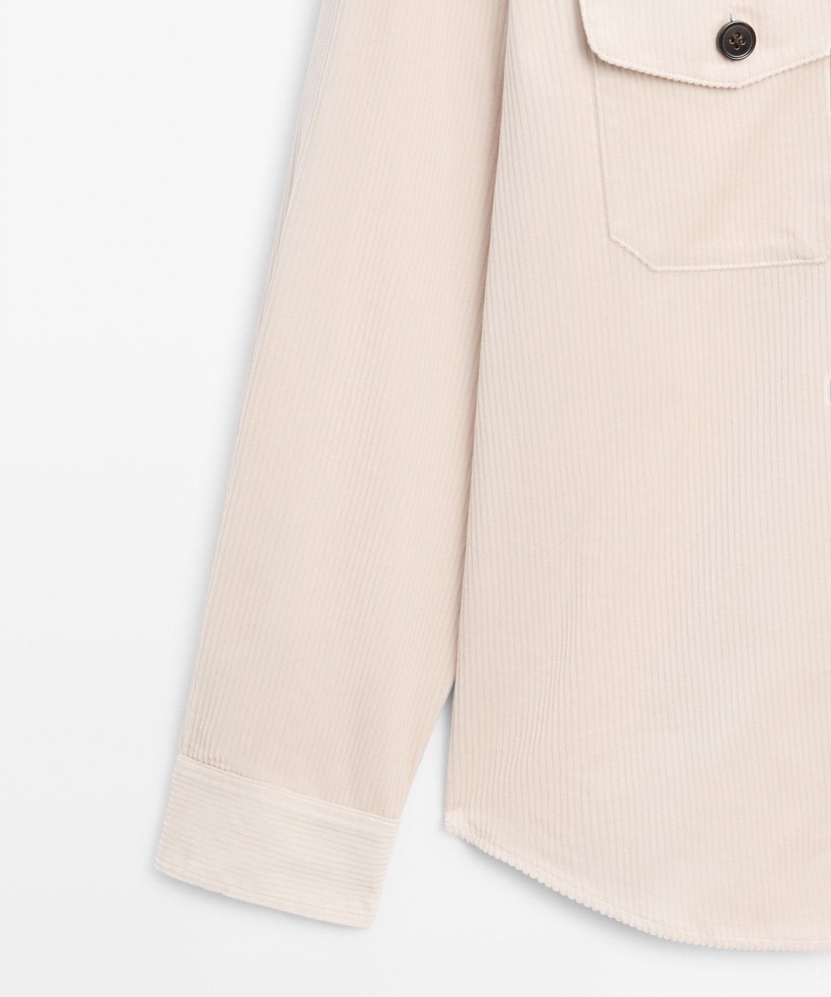 마시모두띠(MASSIMO DUTTI) 스웨이드 포켓 디테일 코듀로이 오버셔츠