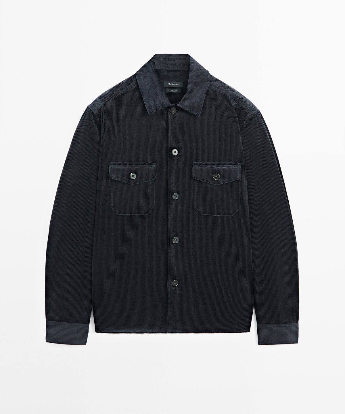 마시모두띠(MASSIMO DUTTI) 스웨이드 포켓 디테일 코듀로이 오버셔츠