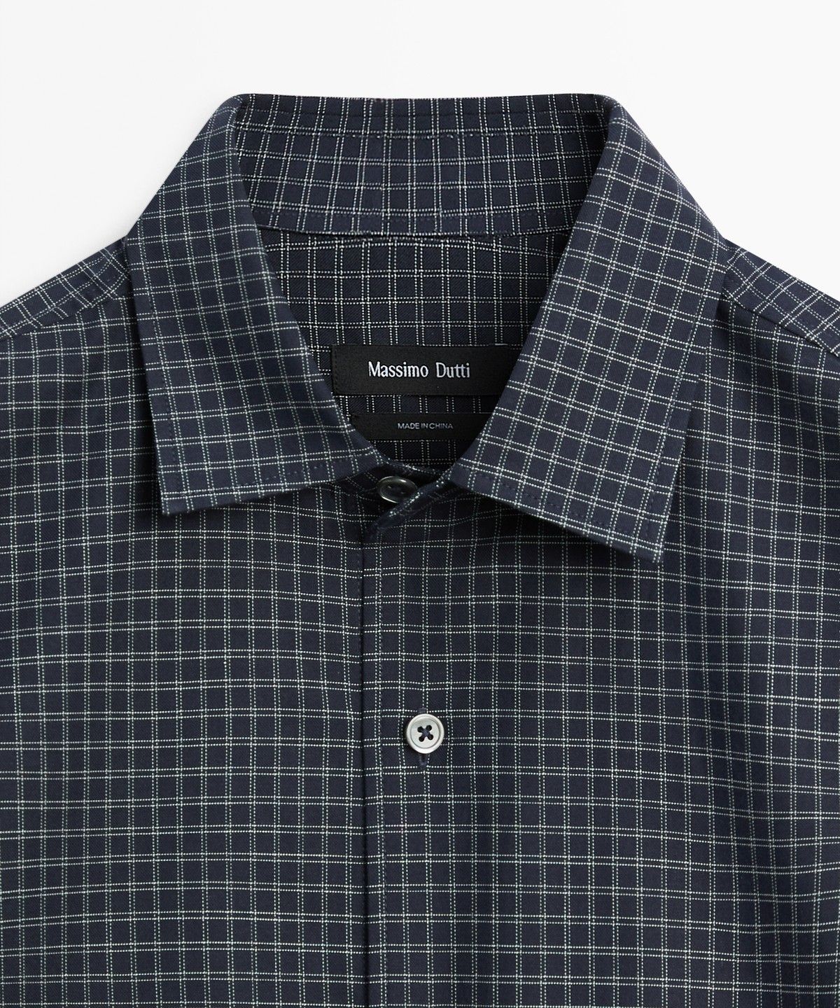 마시모두띠(MASSIMO DUTTI) 레귤러 핏 체크 100% 코튼 셔츠