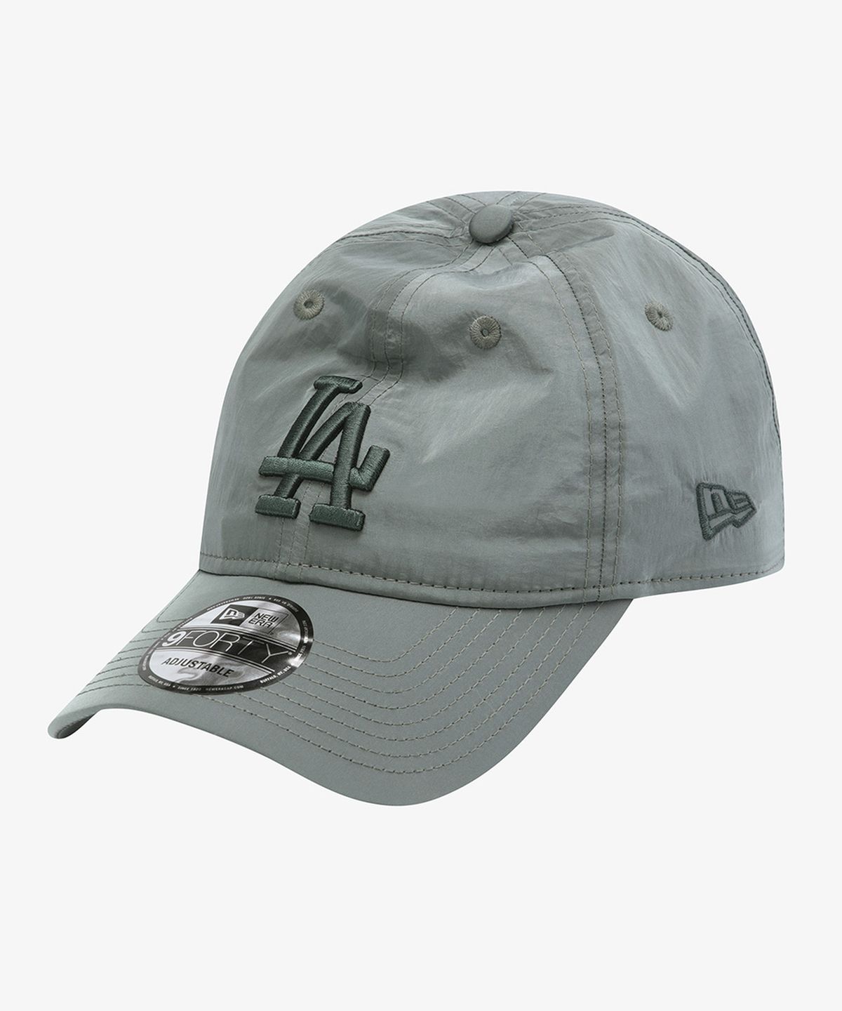 뉴에라(NEW ERA) MLB LA 다저스 메탈 나일론 토널 언스트럭쳐 볼캡 애쉬 그린 15411762