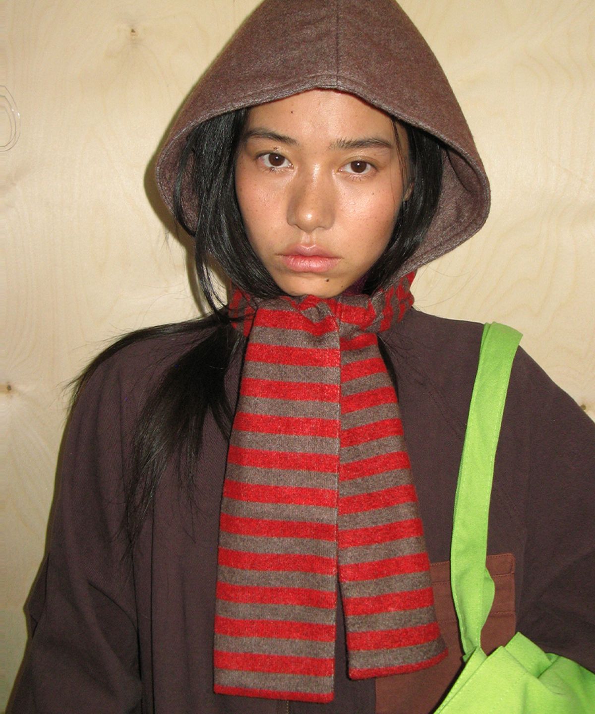 포테(POTE) 0020 Hooded Muffler_Brown Red