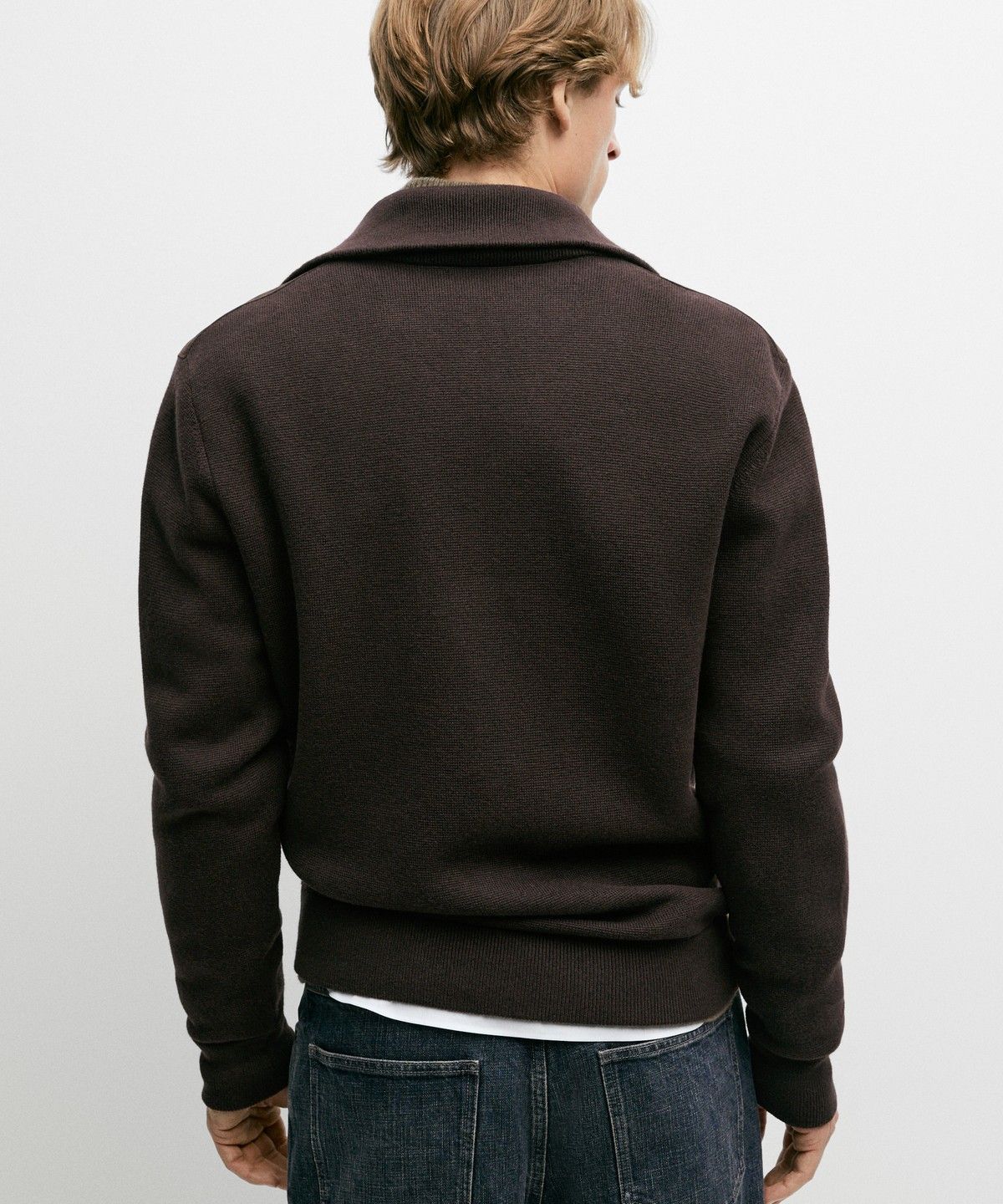 마시모두띠(MASSIMO DUTTI) 믹스 소재 가죽 스웨이드 자켓