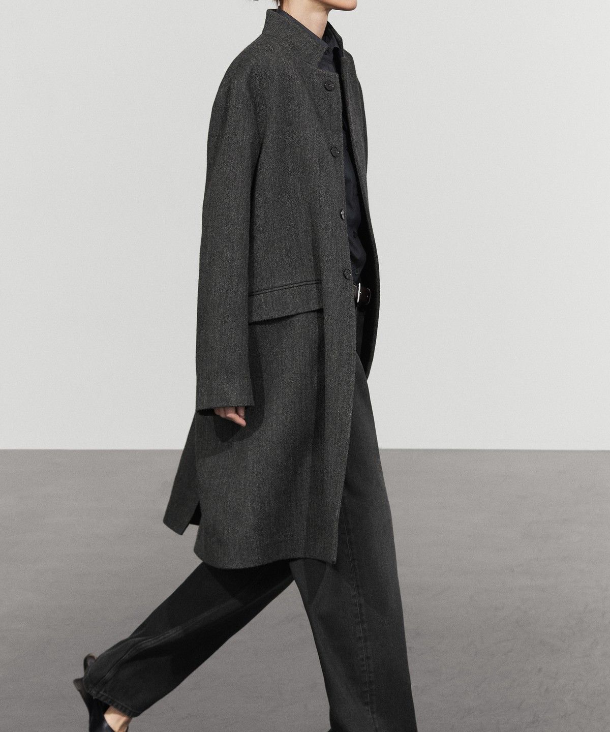 마시모두띠(MASSIMO DUTTI) 울 하이넥 코트