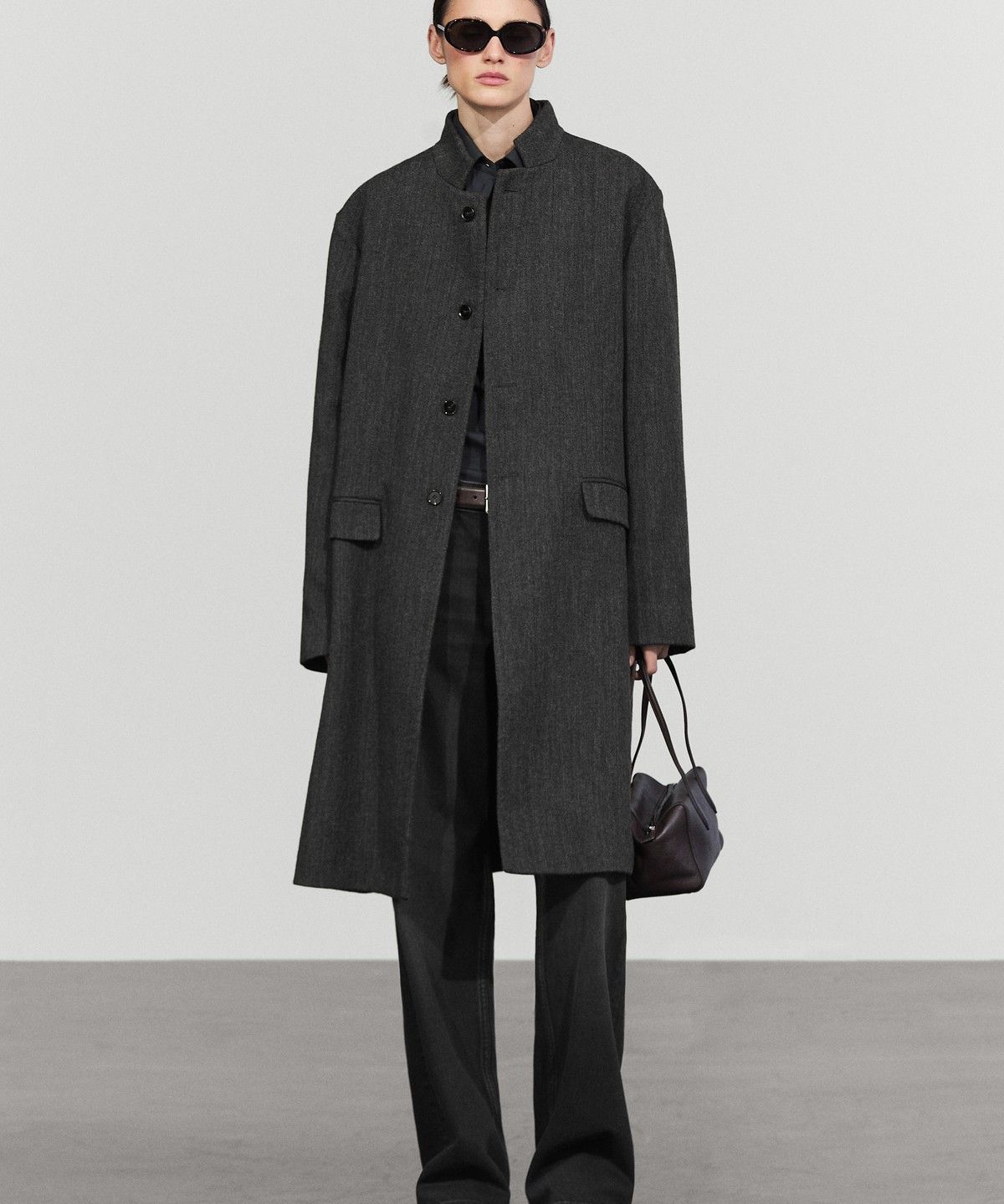 마시모두띠(MASSIMO DUTTI) 울 하이넥 코트