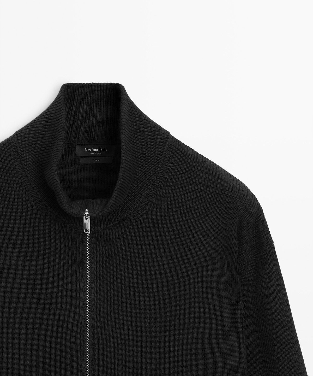 마시모두띠(MASSIMO DUTTI) 100% 코튼 골지 니트 가디건