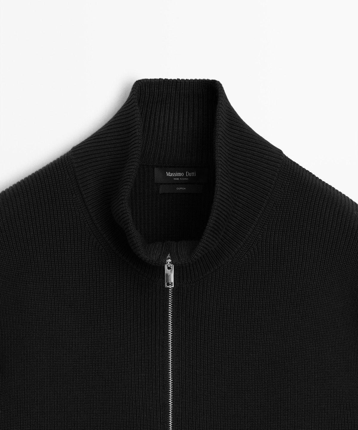 마시모두띠(MASSIMO DUTTI) 100% 코튼 골지 니트 가디건