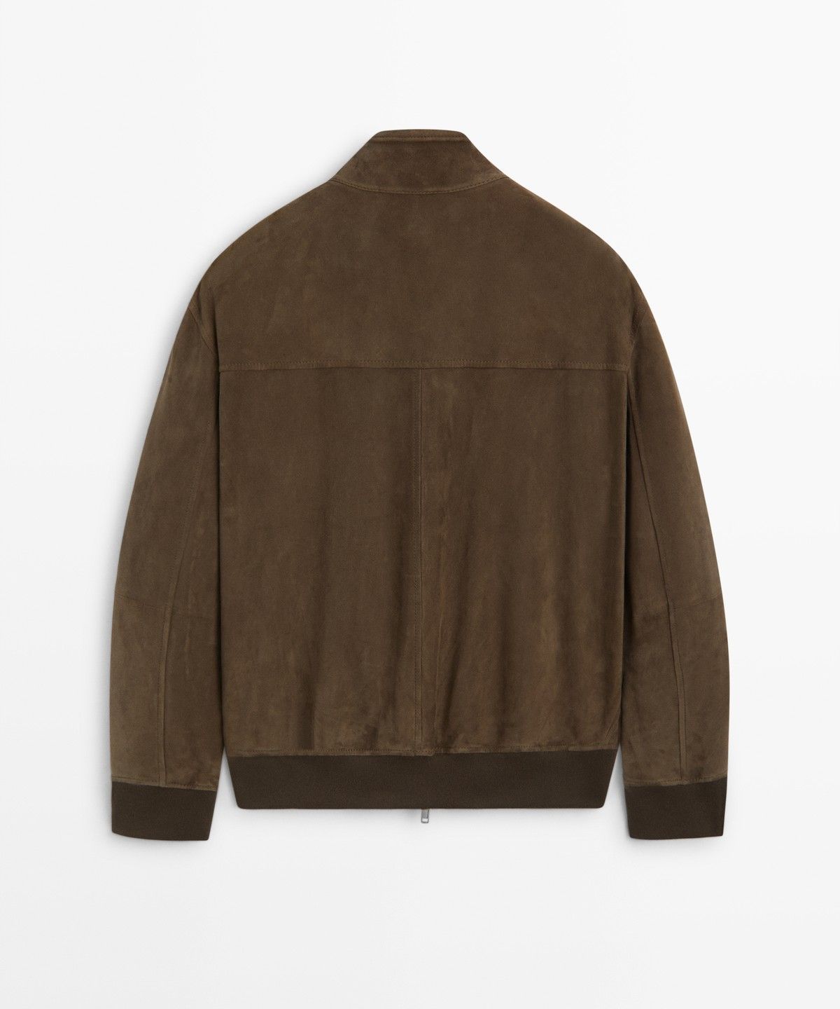 마시모두띠(MASSIMO DUTTI) 가죽 스웨이드 믹스 봄버 재킷