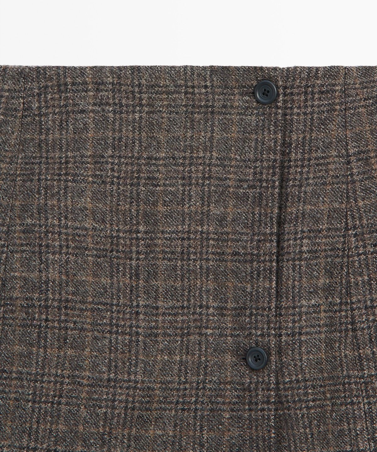 마시모두띠(MASSIMO DUTTI) 스웨이드 버튼 디테일 랩 미디 스커트