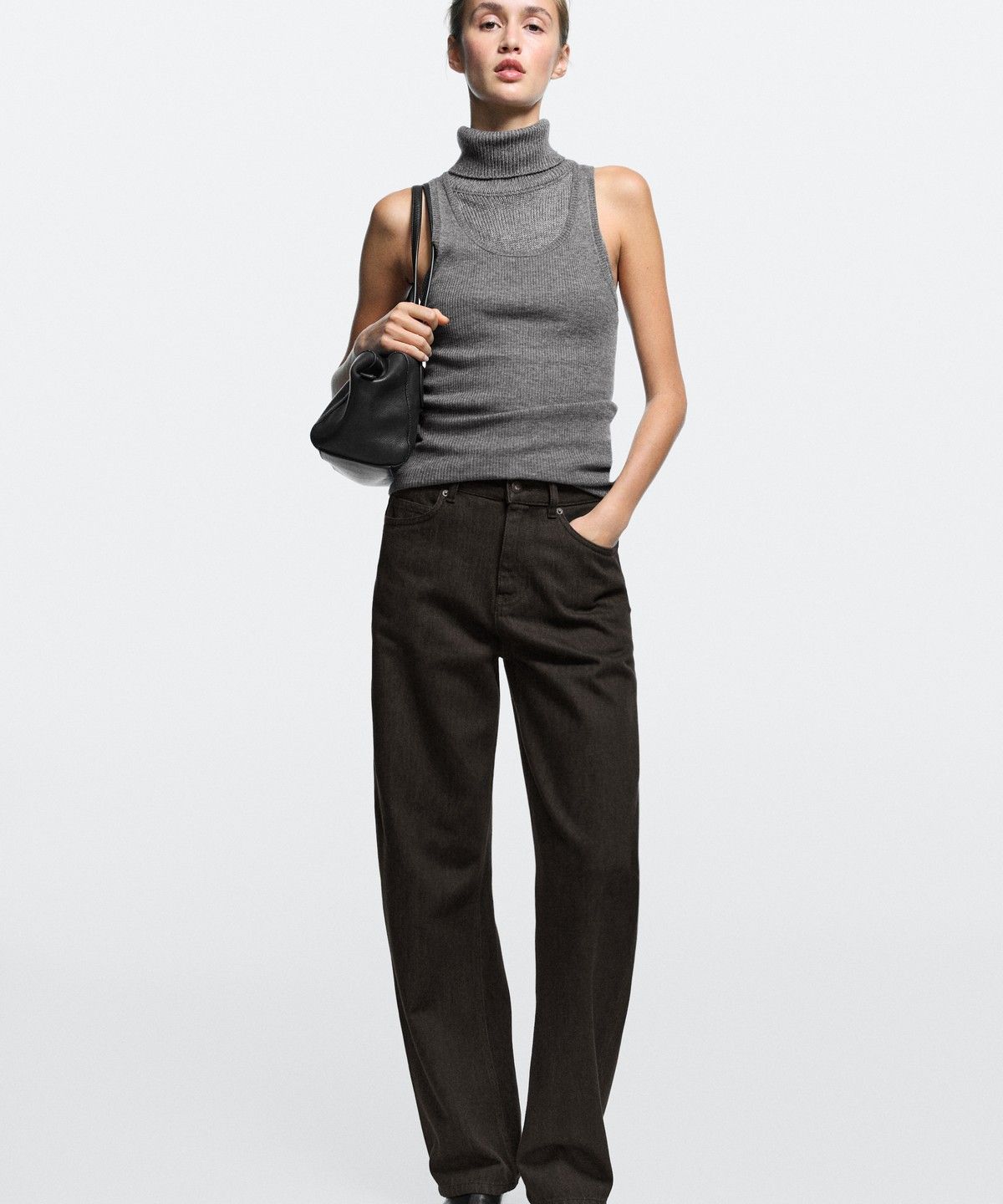 마시모두띠(MASSIMO DUTTI) 미드라이즈 배럴 핏 진