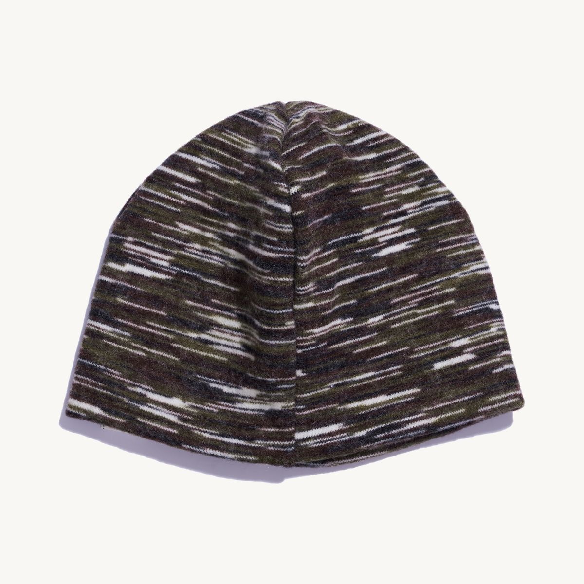 낫뉴(NOT NEW) nn Label Melange Fleece Beanie Brown