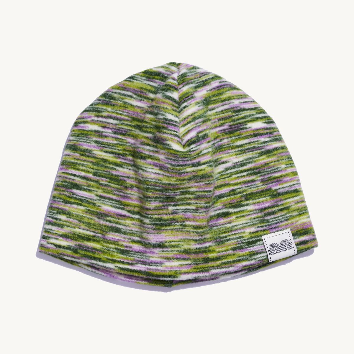 낫뉴(NOT NEW) nn Label Melange Fleece Beanie Green