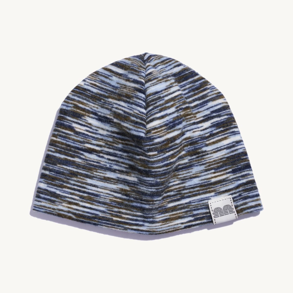 낫뉴(NOT NEW) nn Label Melange Fleece Beanie Navy