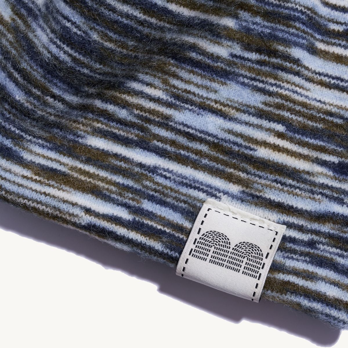낫뉴(NOT NEW) nn Label Melange Fleece Beanie Navy
