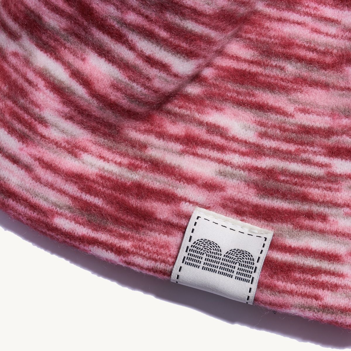 낫뉴(NOT NEW) nn Label Melange Fleece Beanie Red