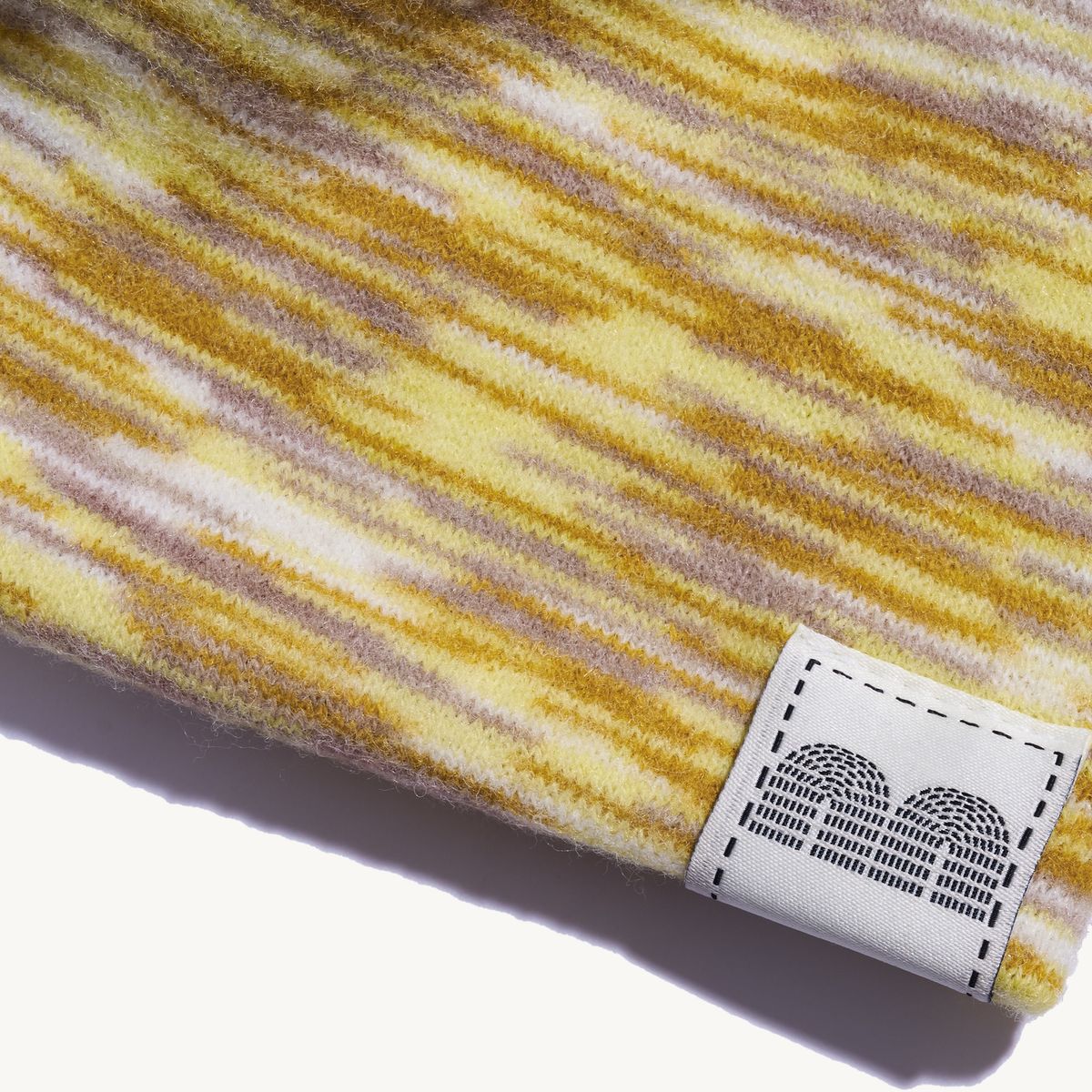 낫뉴(NOT NEW) nn Label Melange Fleece Beanie Yellow