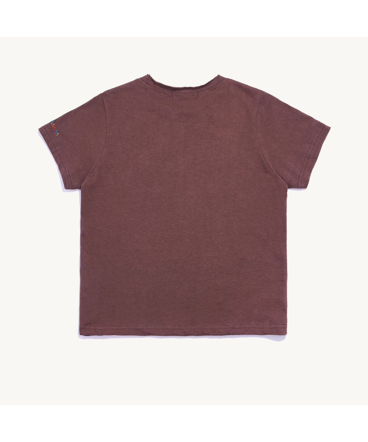낫뉴(NOT NEW) Rainbow Stitch T-Shirt Brown