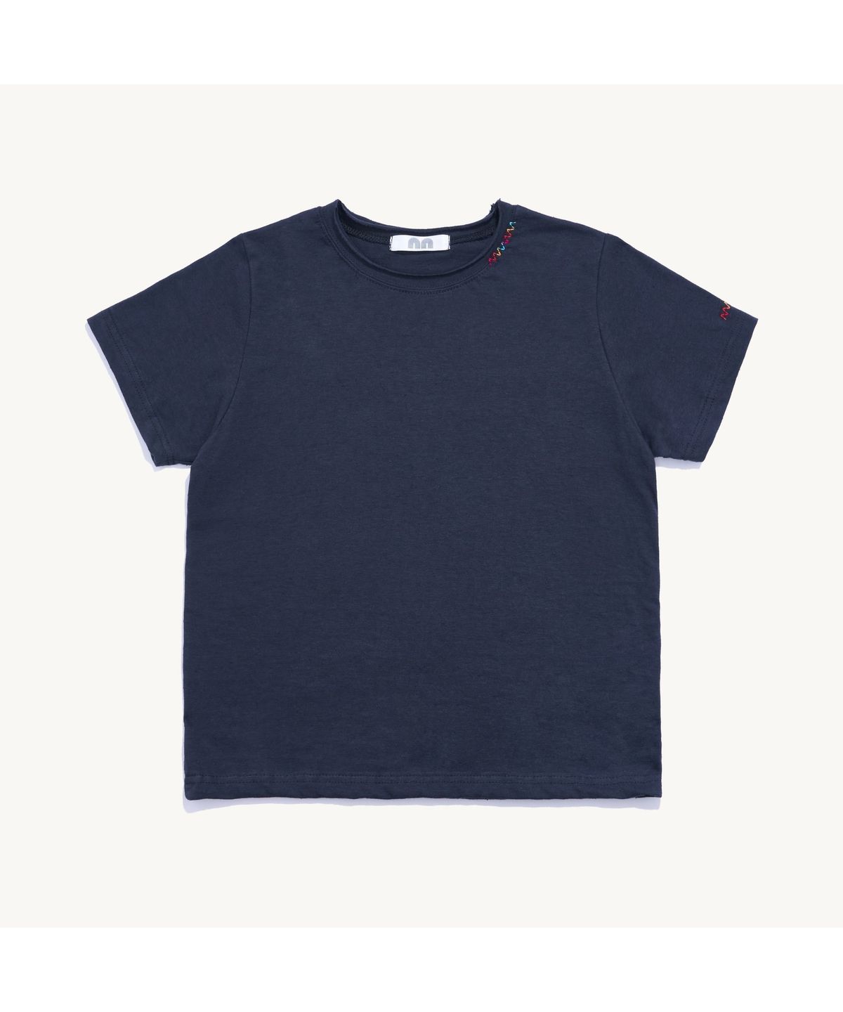 낫뉴(NOT NEW) Rainbow Stitch T-Shirt Navy
