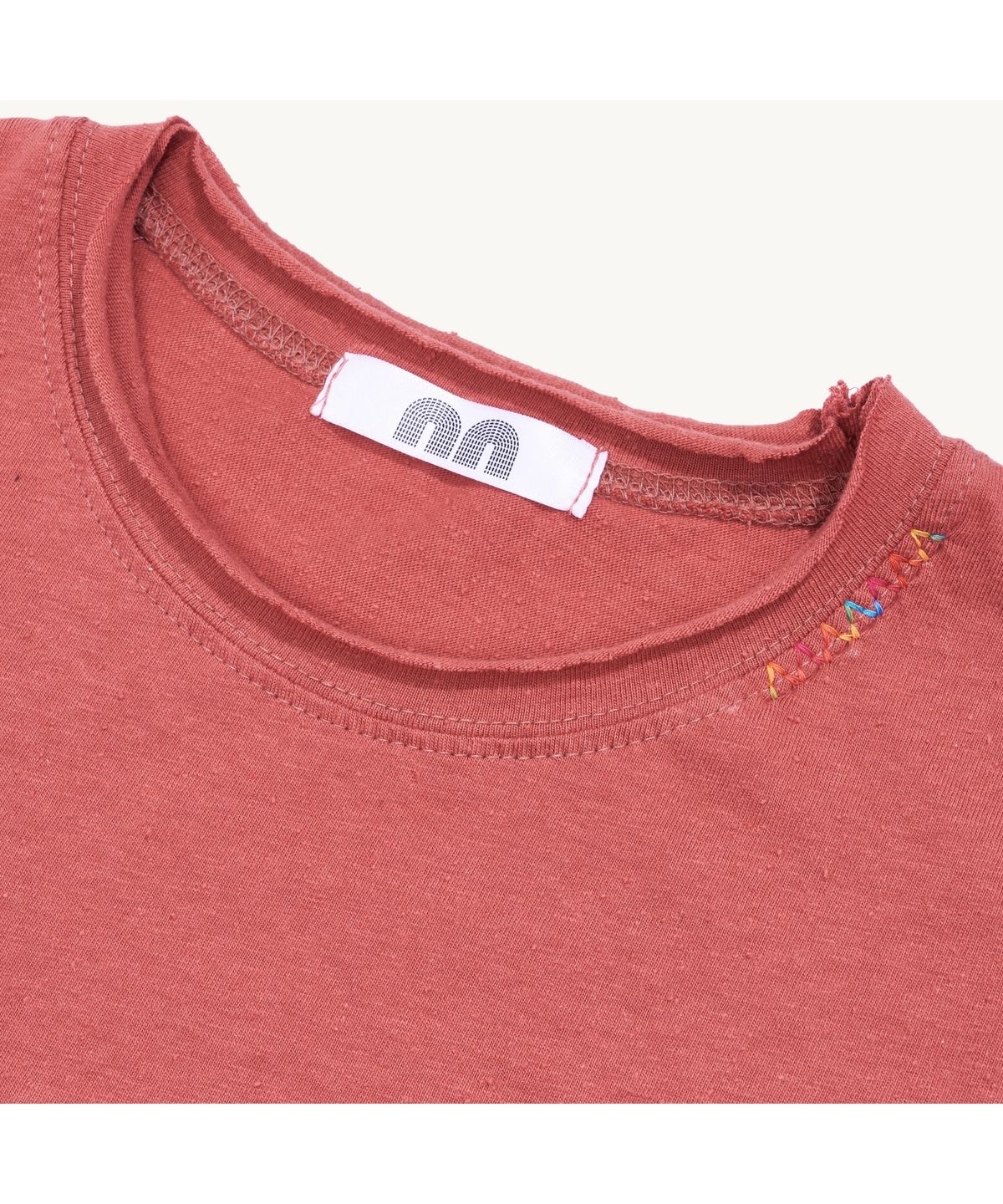 낫뉴(NOT NEW) Rainbow Stitch T-Shirt Red