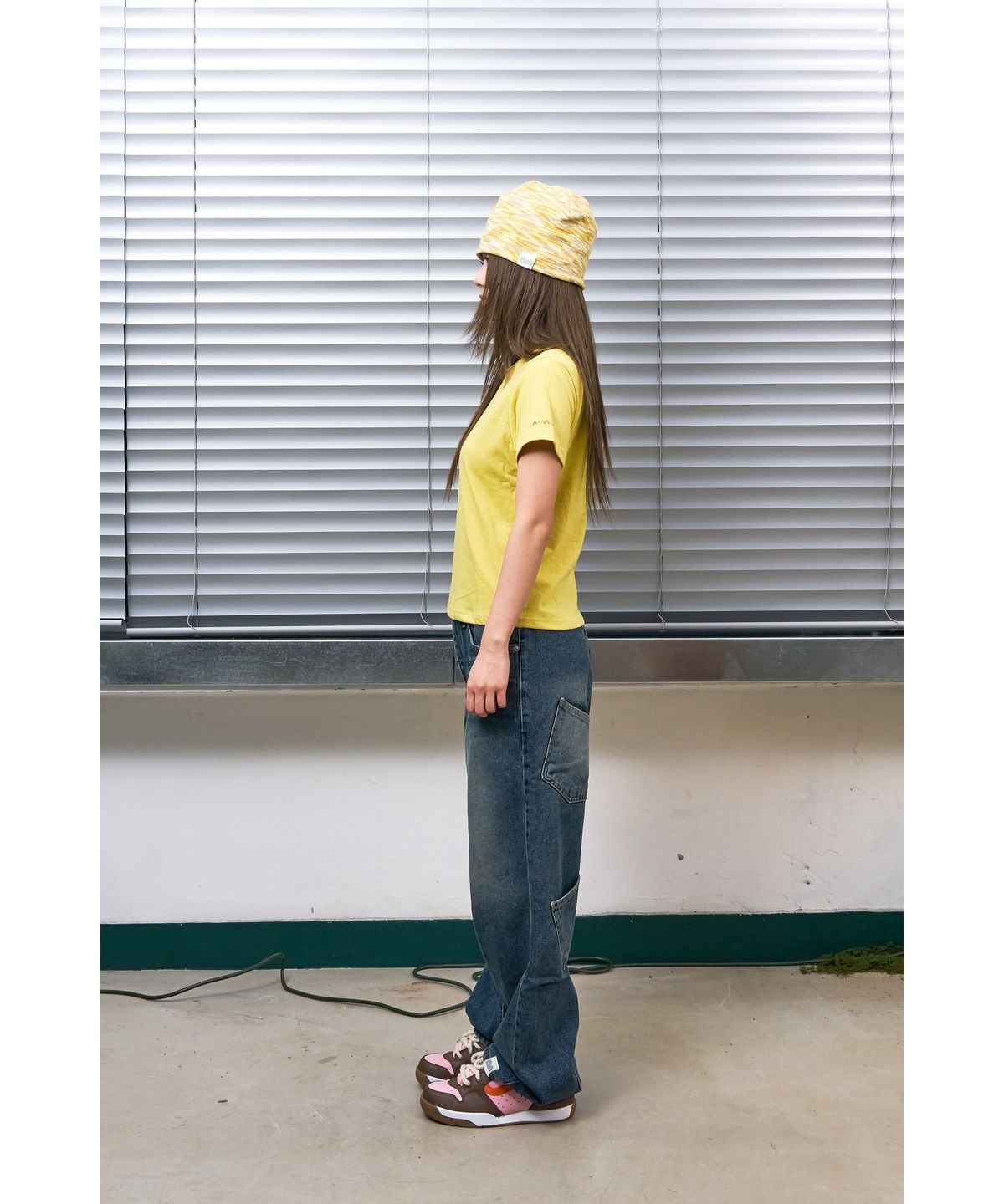 낫뉴(NOT NEW) Rainbow Stitch T-Shirt Yellow