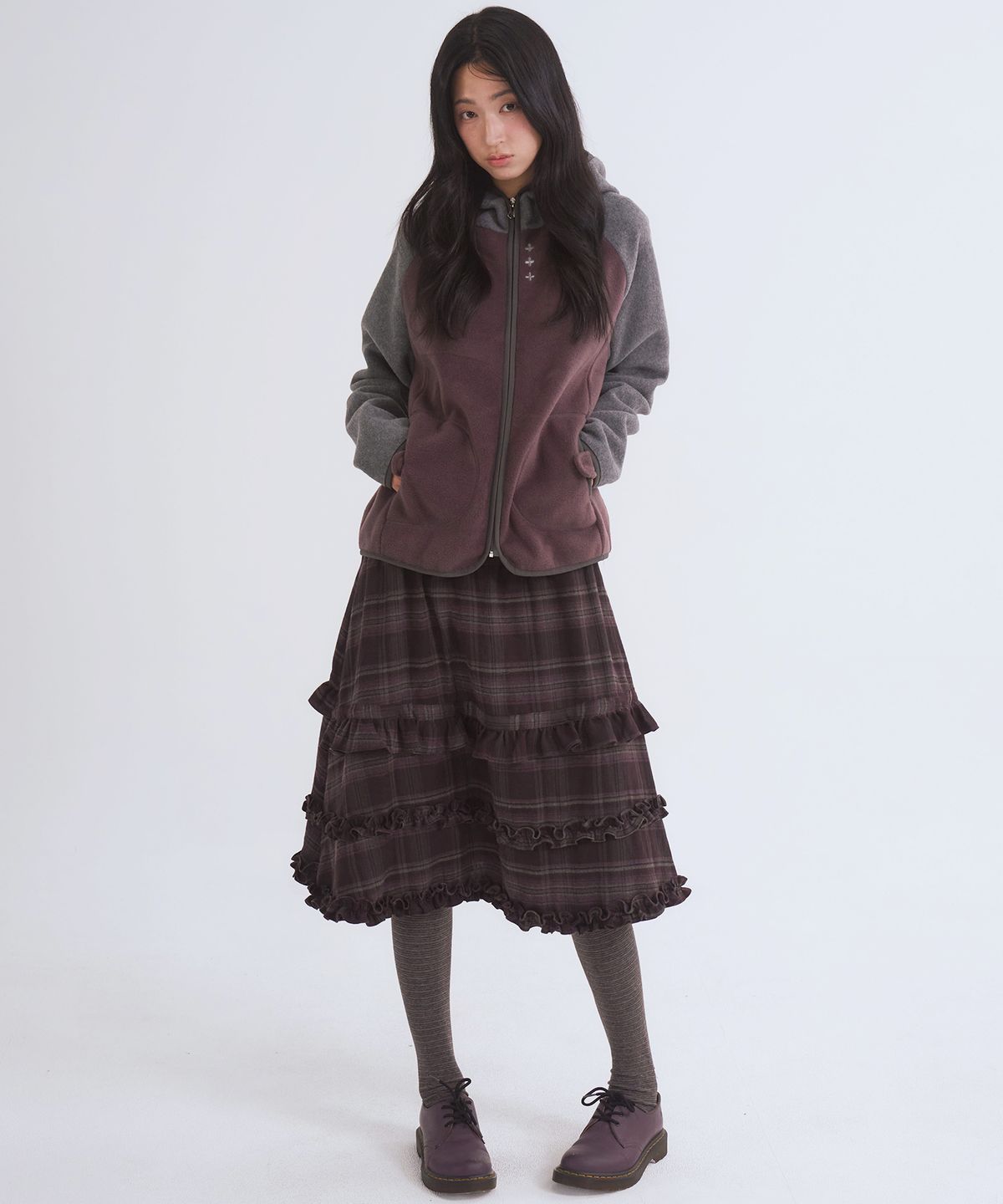 오피쉬(OAFISH) Striped Leggings, Brown