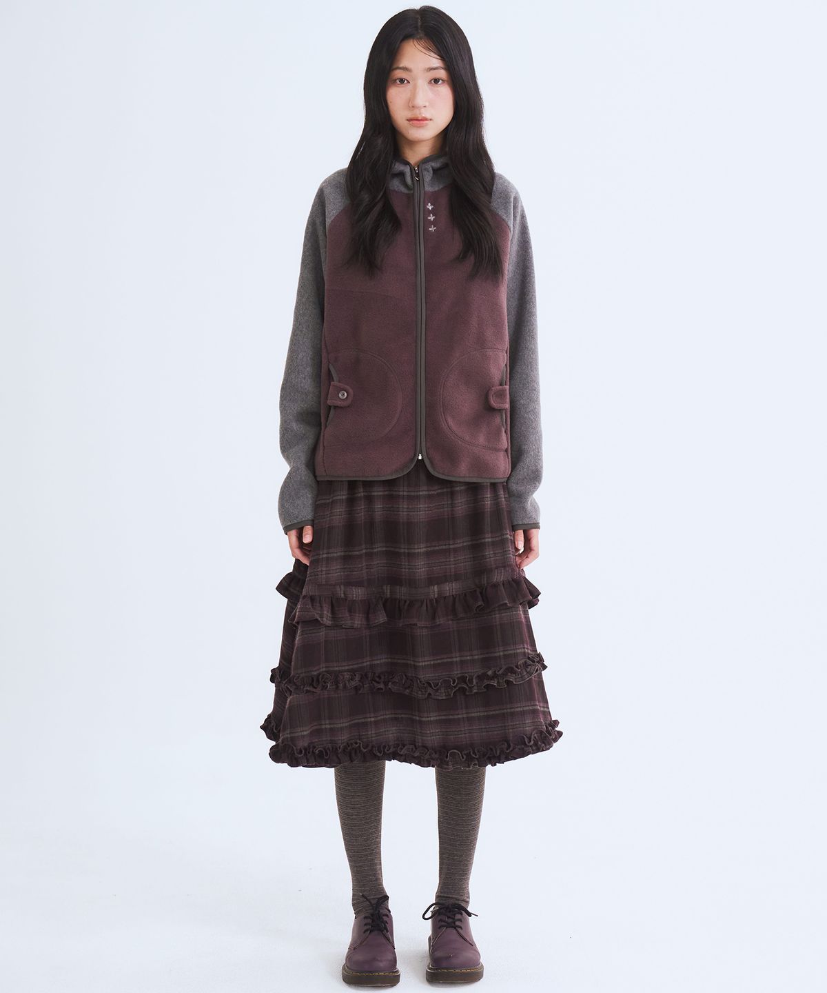 오피쉬(OAFISH) Striped Leggings, Brown