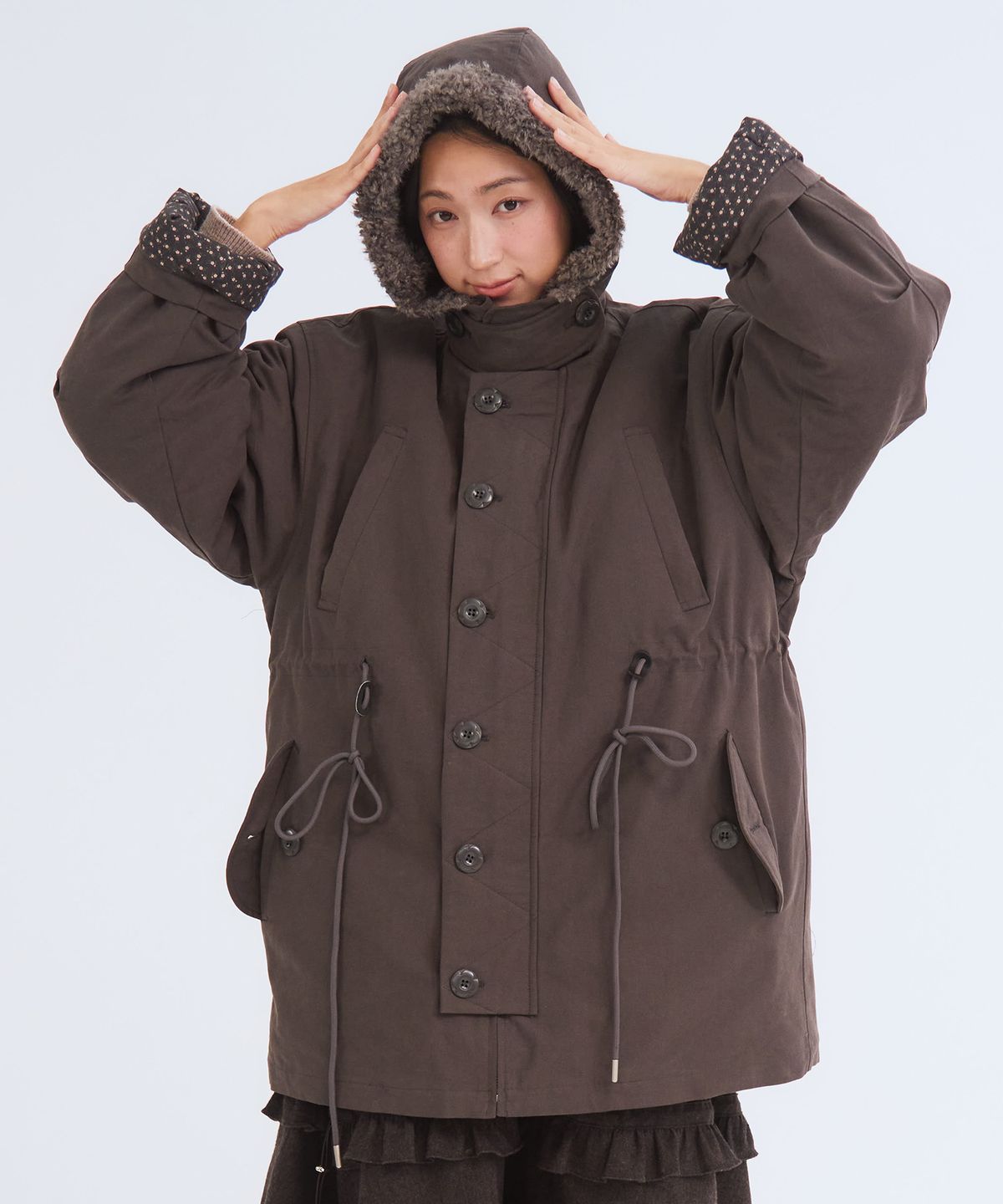 오피쉬(OAFISH) Hooded Field Padding Jacket, Charcoal
