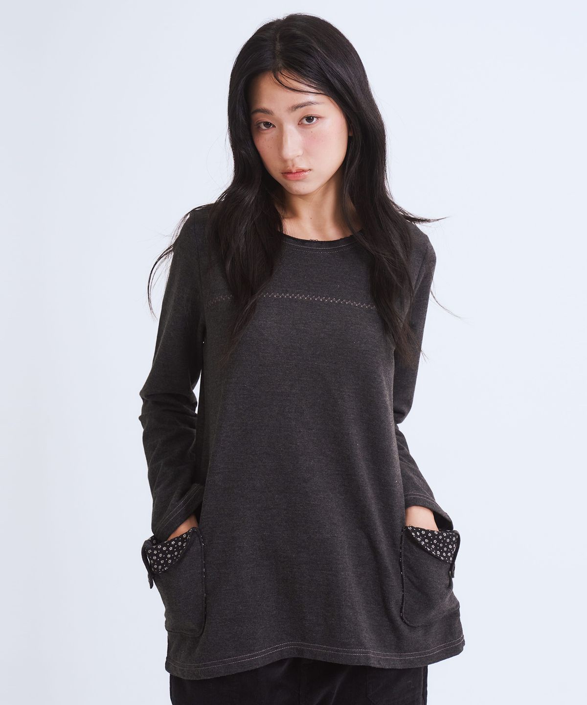 오피쉬(OAFISH) Button Pocket Long Sleeve, Charcoal