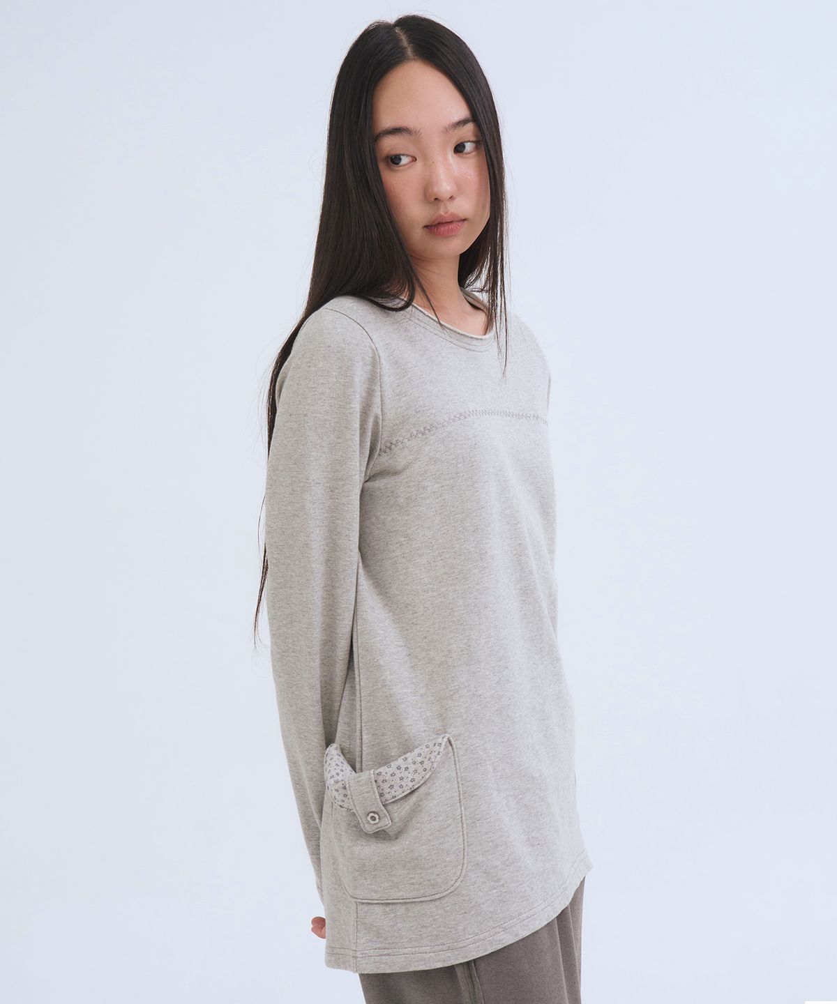 오피쉬(OAFISH) Button Pocket Long Sleeve, Gray
