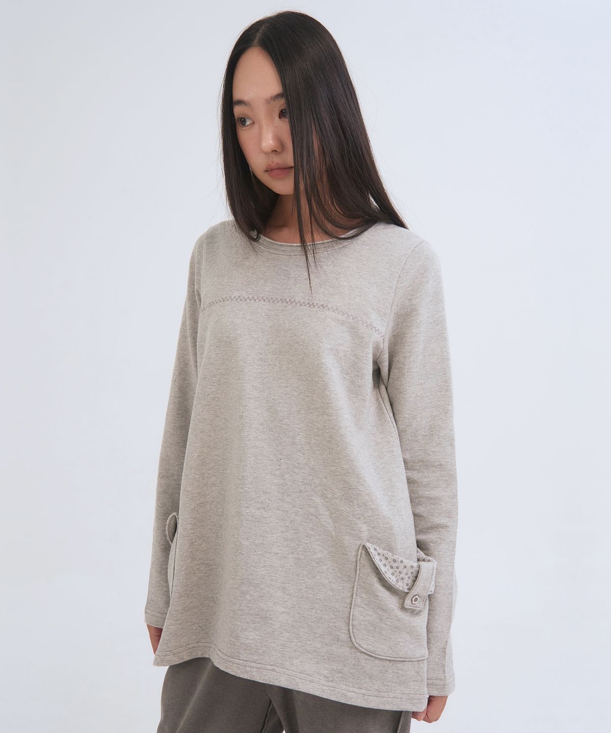 오피쉬(OAFISH) Button Pocket Long Sleeve, Gray
