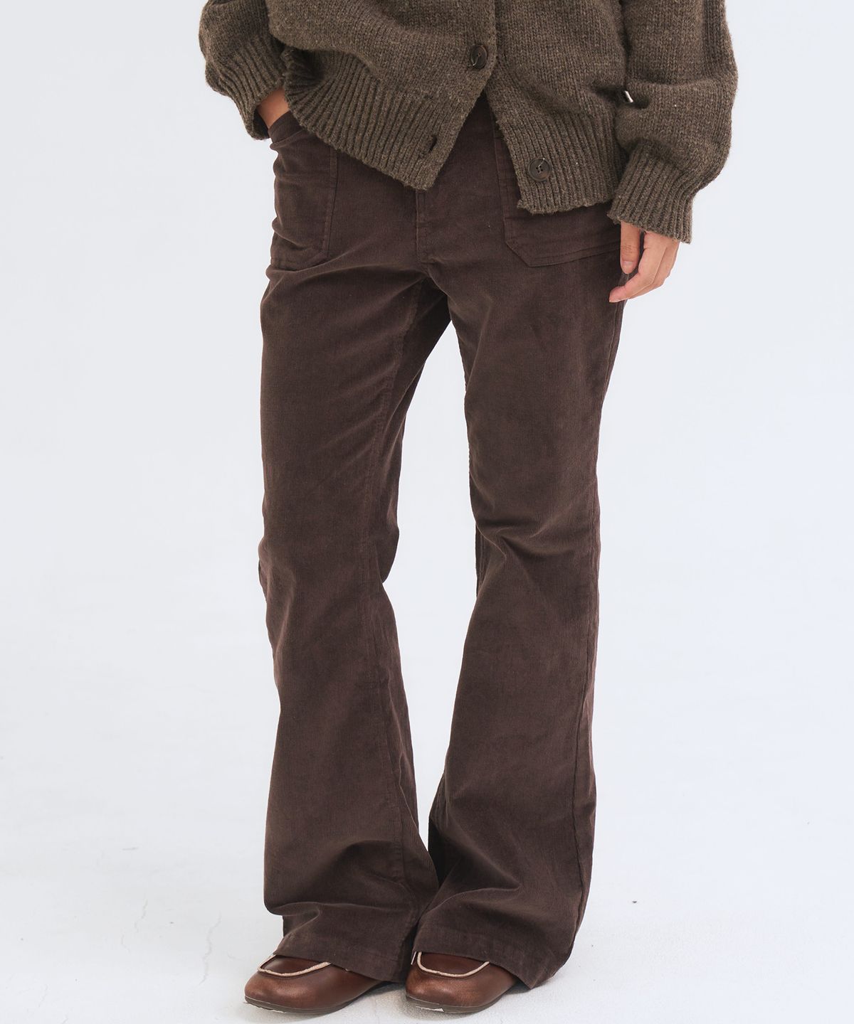 오피쉬(OAFISH) Corduroy Bootcut Pants, Wine