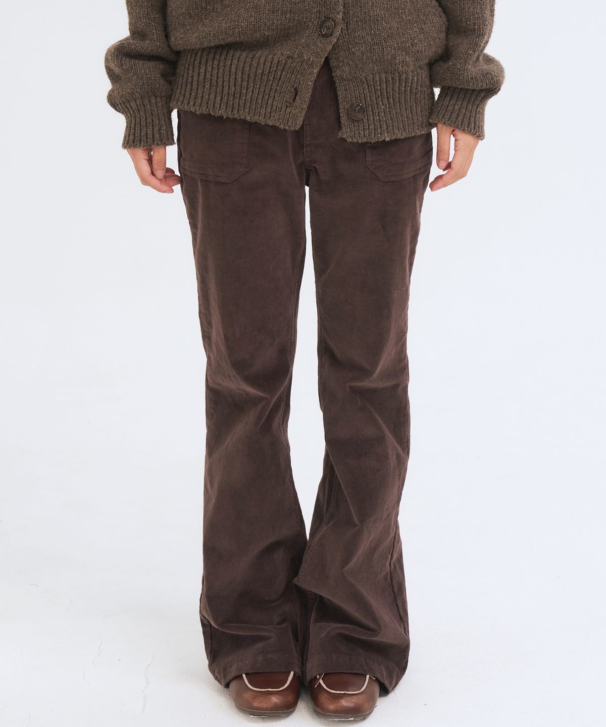 오피쉬(OAFISH) Corduroy Bootcut Pants, Wine