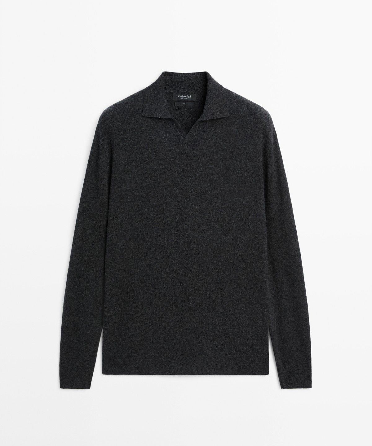 마시모두띠(MASSIMO DUTTI) 100% 울 니트 폴로 스웨터