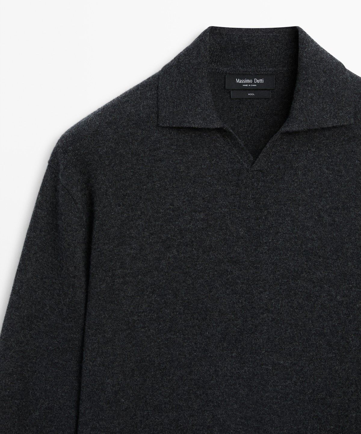 마시모두띠(MASSIMO DUTTI) 100% 울 니트 폴로 스웨터