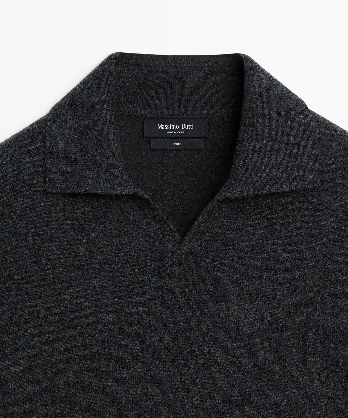 마시모두띠(MASSIMO DUTTI) 100% 울 니트 폴로 스웨터