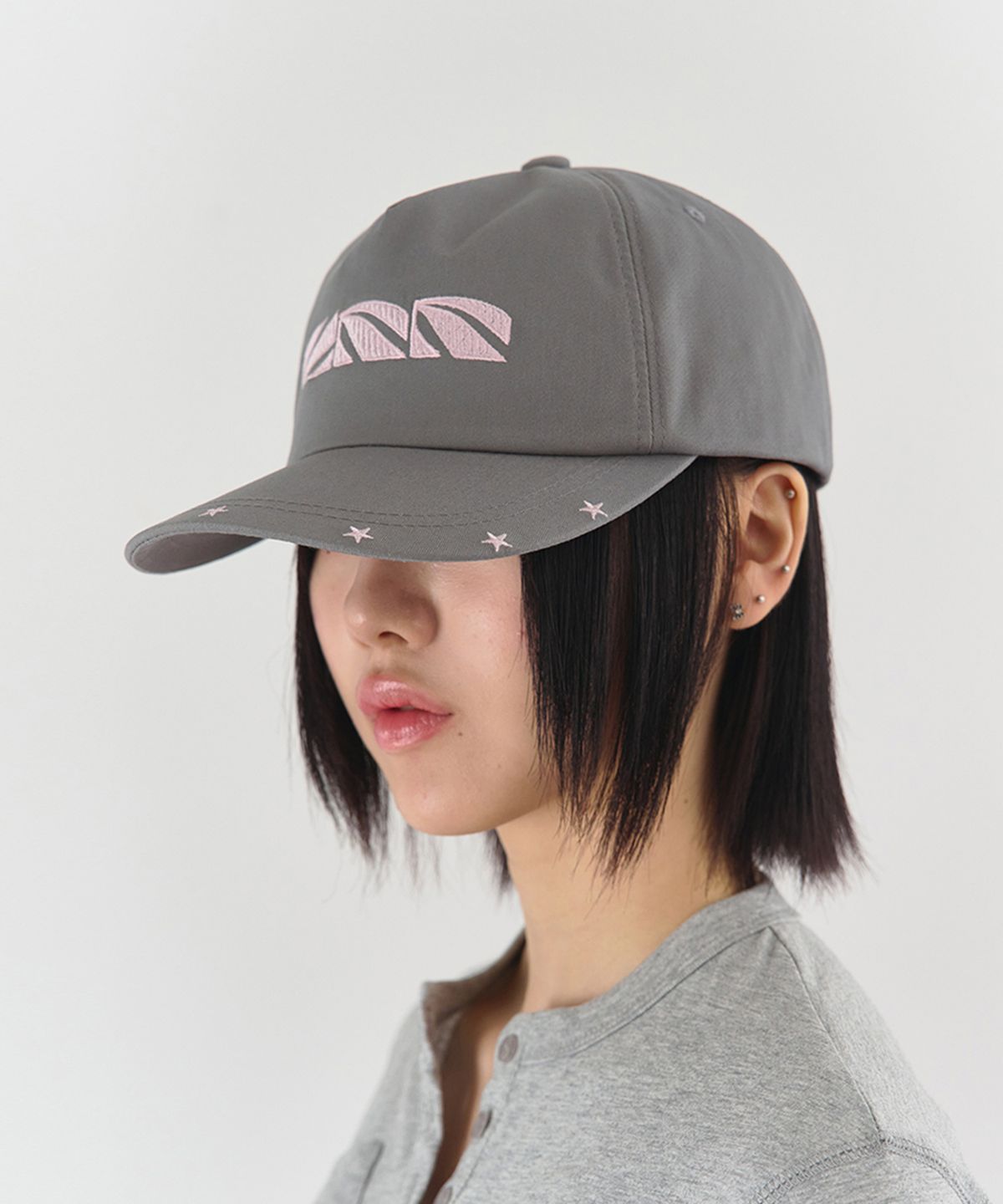 키미미(KIMIMI) 7스타 포인트 볼캡 그레이