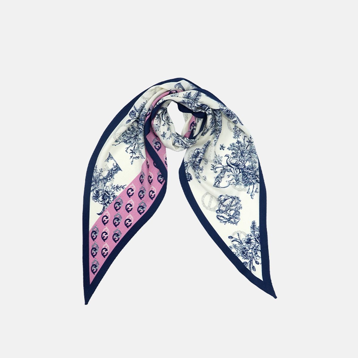 루이까또즈스카프(LOUIS QUATORZE SCARF) 그래비티 울실크 마름모 스카프 1GSD100