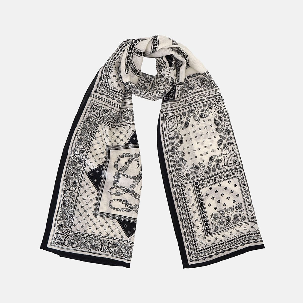 루이까또즈스카프(LOUIS QUATORZE SCARF) 클라인 울 롱 스카프 1GSL159