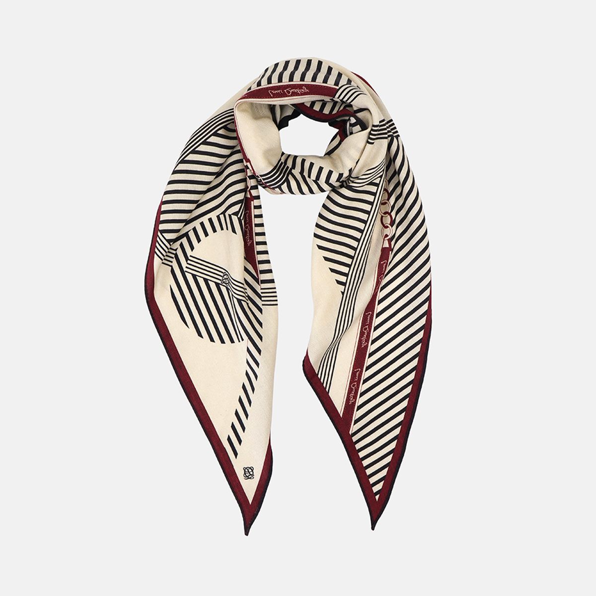 루이까또즈스카프(LOUIS QUATORZE SCARF) 트라세마름모 울실크 스카프 1GSD158