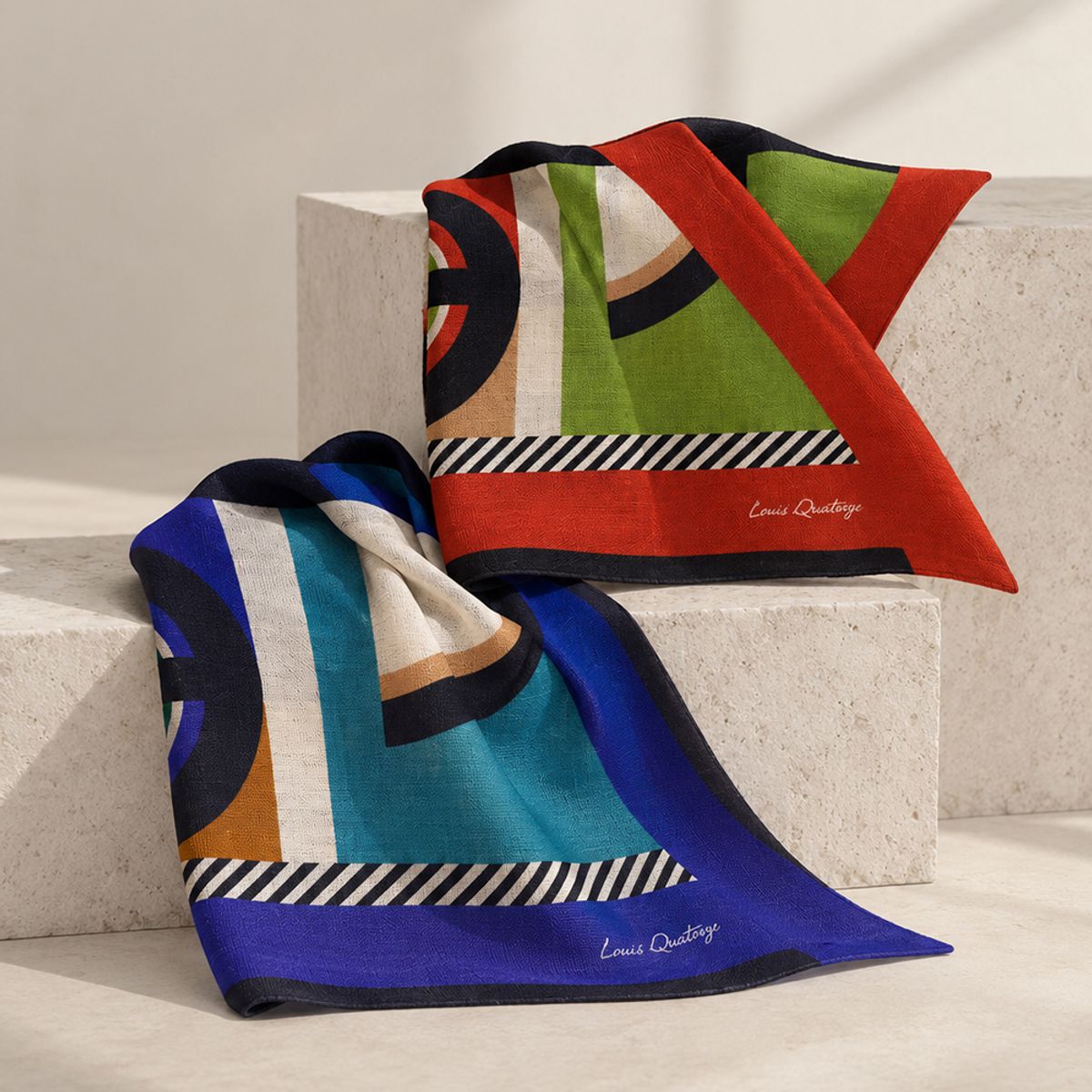 루이까또즈스카프(LOUIS QUATORZE SCARF) 바우시스 울실크 방도 스카프 1GSB153