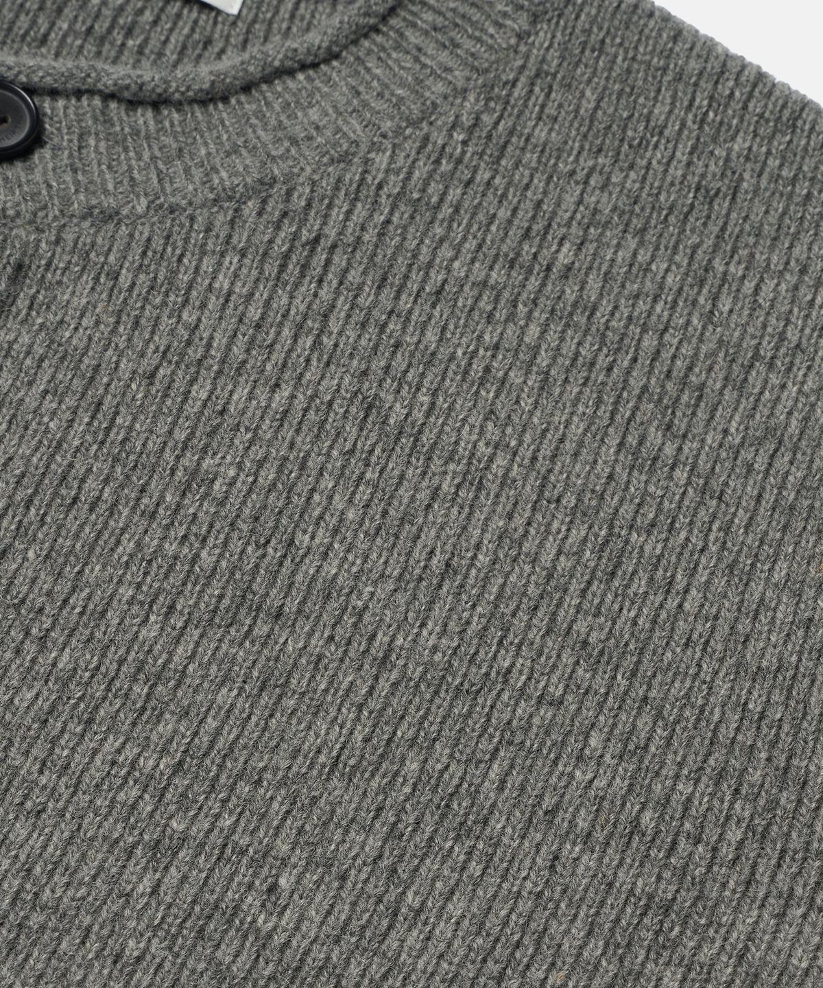 더씽인데어데어(THE THING IN THEIR THERE) Rolled-Edge Shetland Cardigan Melange