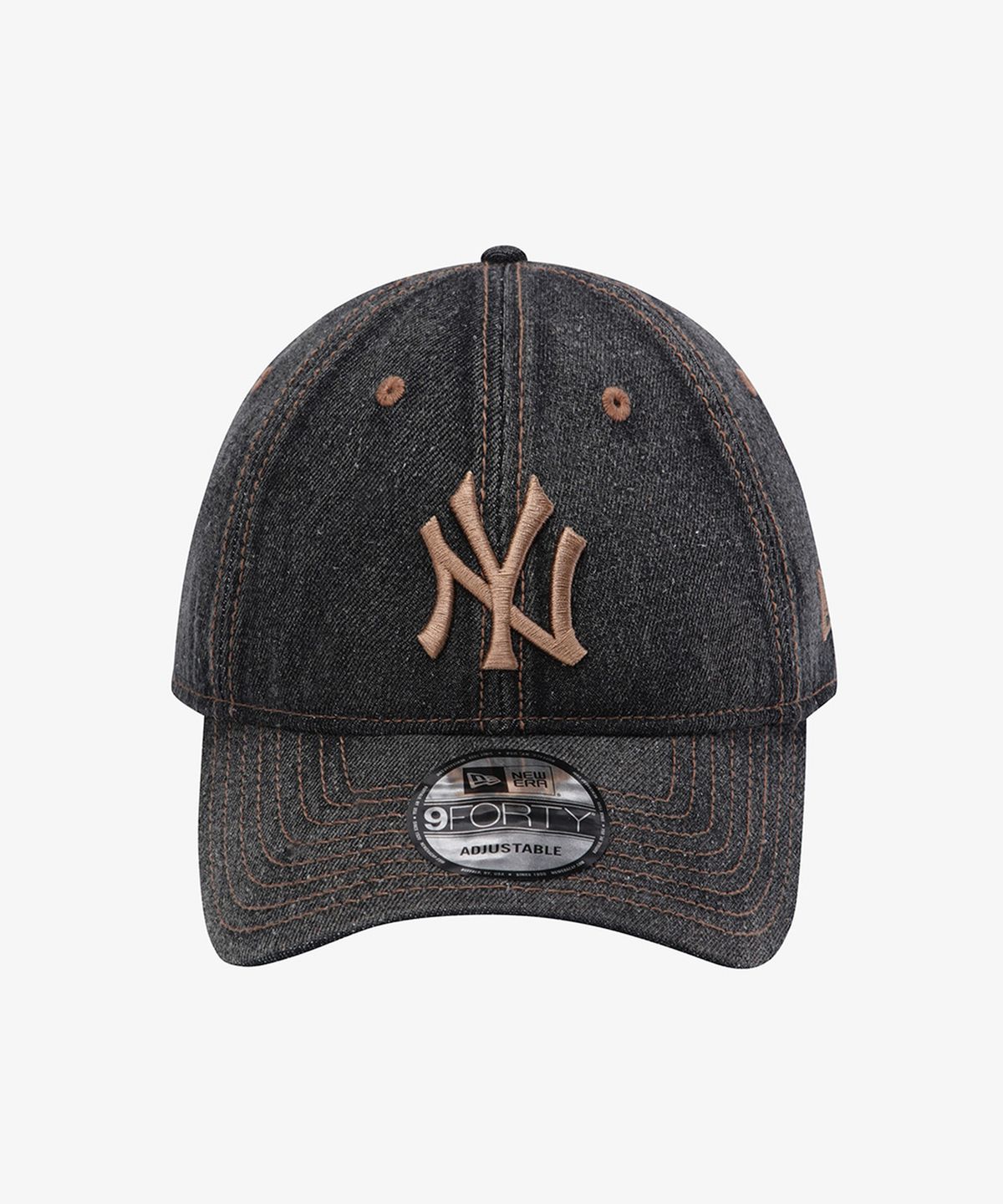 뉴에라(NEW ERA) MLB 뉴욕 양키스 데님 언스트럭쳐 볼캡 데님 블랙 15131660