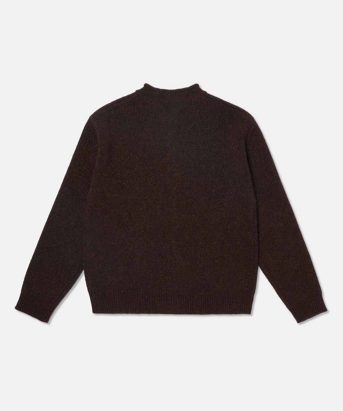 더씽인데어데어(THE THING IN THEIR THERE) Rolled-Edge Shetland Cardigan Brown